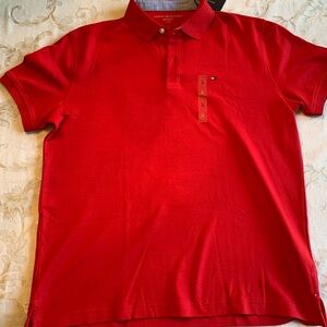 Tommy Hilfiger Red Polo Shirt Classic Style